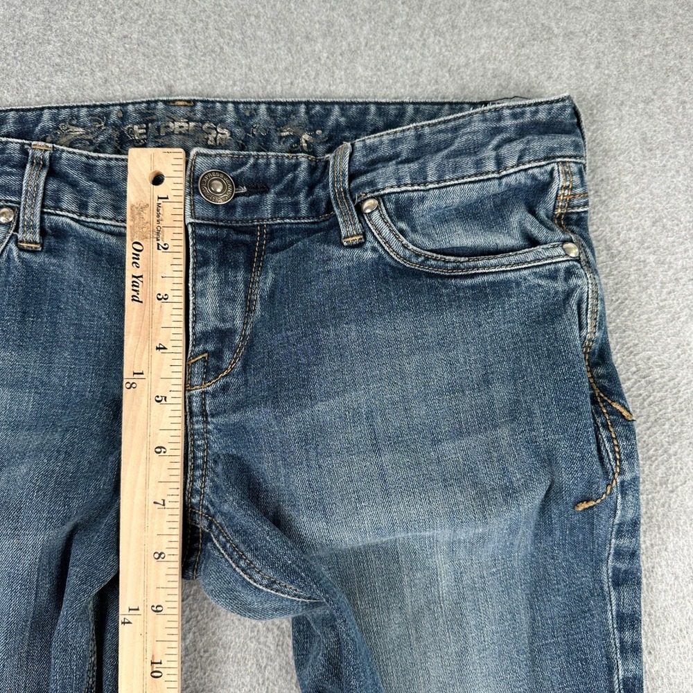 Express Jeans Womens 10 Blue Boot Low Rise Stretch Denim Casual 3115 - Picture 5 of 11